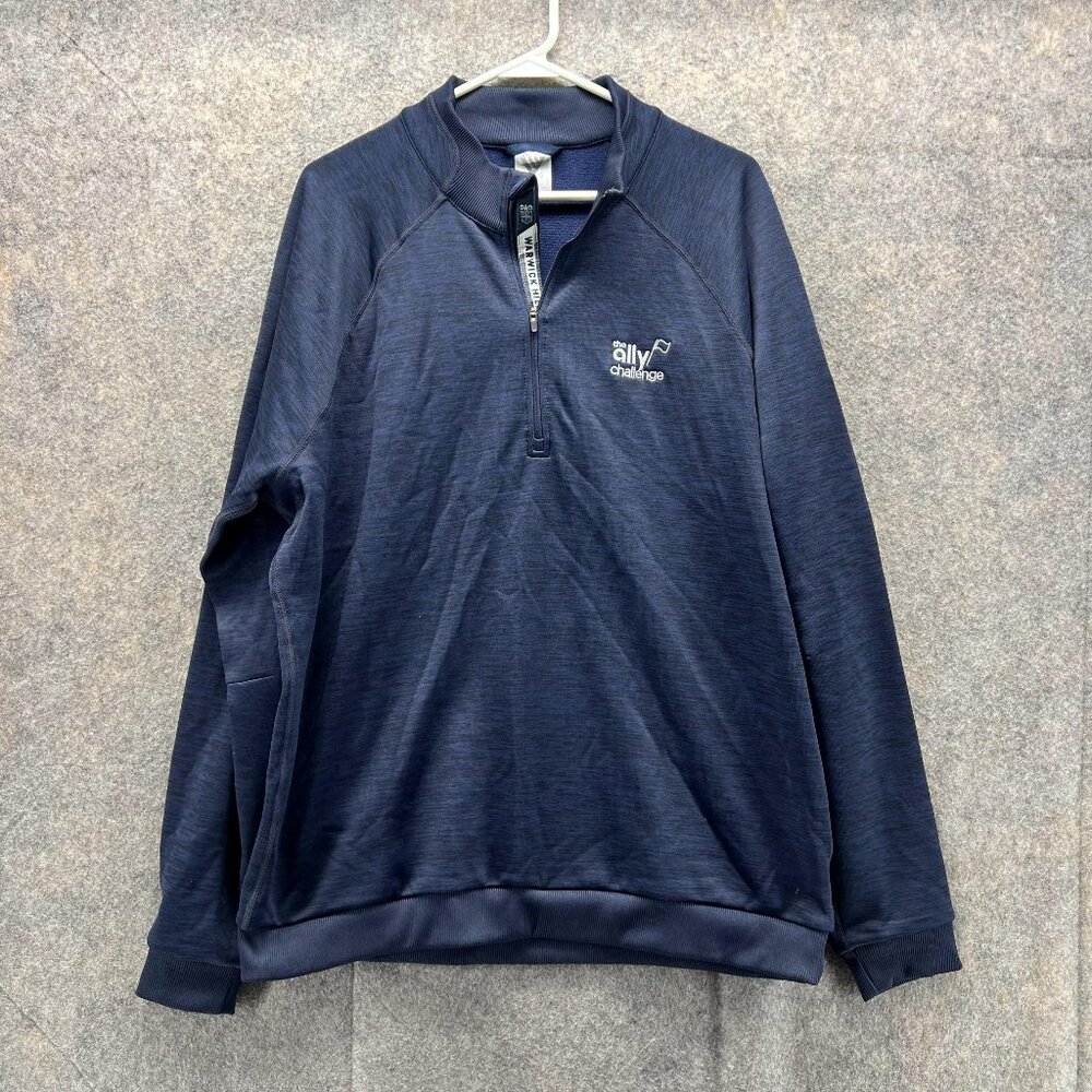 Levelwear Sweater Men Large Adult Blue Navy 1/4 Zip Sweatshirt Mclaren Pullover